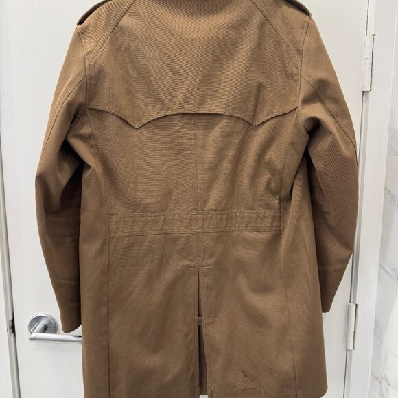 The Kooples Brown Cropped Trench Coat Size Med - UNISEX - Picture 5 of 6